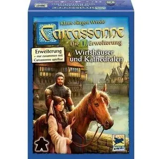 SCHMIDT SPIELE 48254 Carcassonne,Wirtshäuser und Kathedralen, Erweiterung 1