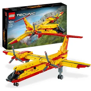 LEGO 42152 Technic Löschflugzeug Feuerwehr-Flugzeug-Spielzeug als Geschenk-Idee für Kinder ab 10 Jahre, Konstruktionsspielzeug und Kinderzimmer-Deko - Bunt