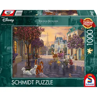 Schmidt Spiele 59690 Thomas Kinkade, Disney, The Aristocats, 1000 Teile Puzzle