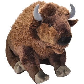 Wild Republic 19307 Jumbo Plüsch Bison Wisent, großes Kuscheltier, Plüschtier, Cuddlekins, 76 cm