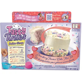 Tasty Tinies - Erdbeerkuchen, Kreatives Backset für Kinder ab 6 Jahren, Einfach Backen mit Kindern, Geeignet für die Mikrowelle, Inklusiv Backzubehör