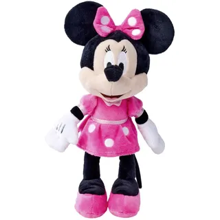 Simba 6315870227 - Disney Minnie Mouse, 25cm Plüschtier Im Pinken Kleid, Kuscheltier, Micky Maus, Ab Den Ersten Lebensmonaten, Rosa