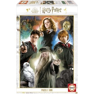 Educa - Harry Potter | Puzzle von 500 Teilen für Erwachsene. Messen: 34 x 48 cm. Beinhaltet die puzzlekleber FixPuzzle. Seit 11 Jahren (19914)