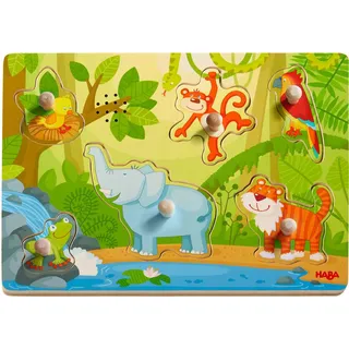 Haba Steckpuzzle 6 Teile Kinder Sound Greifpuzzle Im Dschungel 1303181001, Puzzleteile
