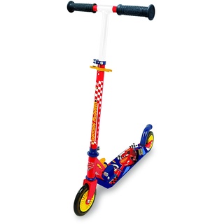 Smoby - Cars Roller - 2 Rädriger Scooter, mit Bremsen, klappbar, mit höhenverstellbarem Lenker und stabilem Metallrahmen, 70 x 32 x 83 cm, für Kinder ab 5 Jahren