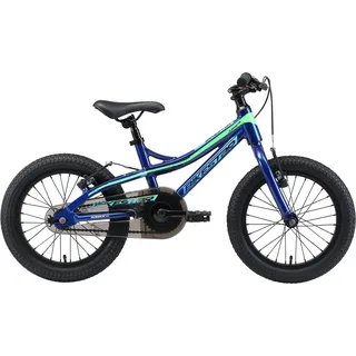 Kinderfahrrad BIKESTAR "Mountain" Fahrräder Gr. 25cm, 16 Zoll (40,64cm), blau (blau/grün) Kinder