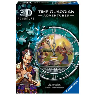 Ravensburger 3D Adventure 11540 TIME GUARDIANS - Eine Welt ohne Schokolade - Escape Room Spiel für 1 bis 4 Spieler - Kooperatives 3D Puzzle Abente...