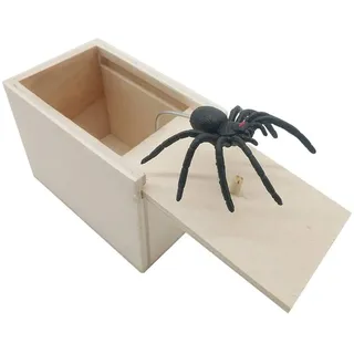 leryveo Spider Prank Box | Hölzernes Spinnenbox Scherzartikel | Knifflige Spinne In Der Box Spielzeug für Kinder und Erwachsene | Spider Box Prank Prop für Halloween Geburtstags Weihnachts Party