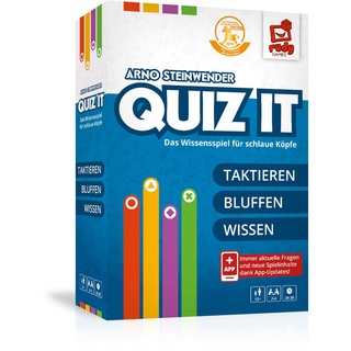Rudy Games Quiz it - Interaktives Quiz-Spiel mit App – Fragen aus unterschiedlichsten Themenbereichen für die ganze Familie – Ab 12 Jahren – Für 2-4 Spieler