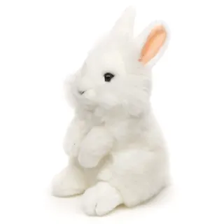 Uni-Toys - Angorakaninchen weiß, stehend - 18 cm (Höhe) - Plüsch-Hase, Kaninchen - Plüschtier, Kuscheltier