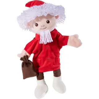 Handpuppe Kuscheltier Sandmann rot/weiß 36 cm Sandmännchen - Rot