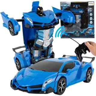 Malplay Rc Ferngesteuretes Roboter-Transformationsauto 2-In-1 Sport Auto + Roboter Mit Fernbedienung Spielfahrzeug Für Kinder Ab 3 Jahren