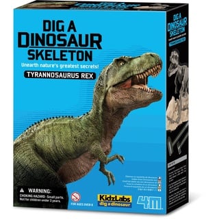 Dinosaurier Ausgrabung T-Rex - 4M Archäologie Set für Kinder - DIY Dinosaurier Skelett Bausatz - Ausgrabungsspielzeug ab 5 Jahren - Tyrannosaurus Rex Skelett zusammenbauen