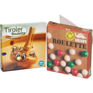 weiblespiele 10100 - Original Tiroler Roulette & 10143 - Mespi Ersatzkugeln Set, 18 Stück