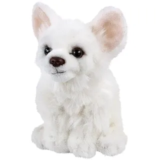 Teddys Rothenburg Kuscheltier Chihuahua weiß 17 cm sitzend Plüschhund (Stoffhund Plüschhund)