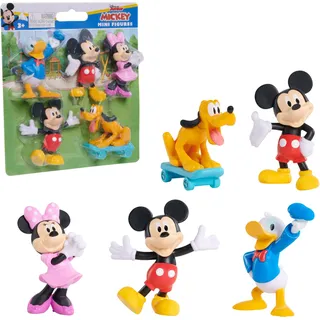 Just Play Disney Junior Mickey Mouse Minifiguren 5er-Pack, 3,8–5,7 cm große Sammelfiguren, Kinderspielzeug ab 3 Jahren