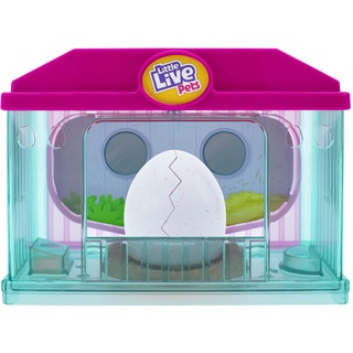 Little Live Pets Surprise Chick Küken-Spielset; Niedliches, interaktives Küken mit Spielzeug-Brutkasten mit herunterklappbarer Wand und Tragegriff