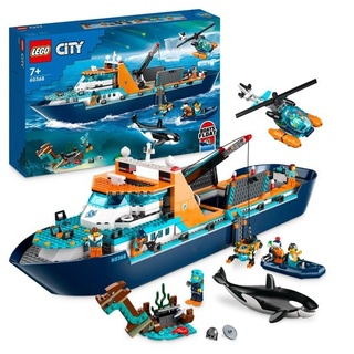 LEGO City 60368 Arktis-Forschungsschiff Set, großes Spielzeug-Boot