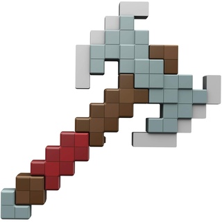 Minecraft GNM46 - Lebensgroße Minecraft Dungeons Deluxe doppelseitige Axt aus Schaumstoff mit Geräuscheffekten