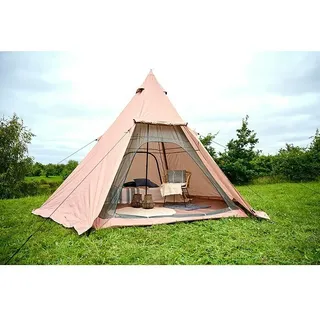 Tipi-Zelt  (L x B x H: 450 x 390 x 300 cm, Polyester, Beige)