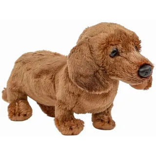 Kuscheltier Hund Dackel 19 cm hellbraun Plüschhund