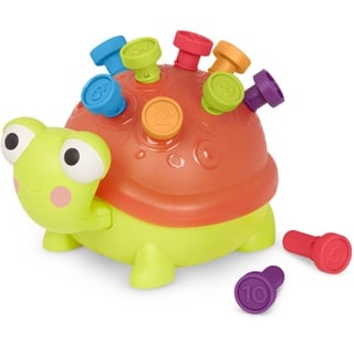 B. toys BX1998Z Teaching Turtle- Schildkröte mit Zahlen, motorisches Steckspielzeug mit Licht und Sound, geeignet ab 18 Monaten-45537, Mehrfarbig