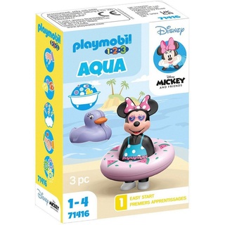 Playmobil® Konstruktions-Spielset 1.2.3 & Disney: Minnies Strandausflug (71416), (3 St), Disney & Mickey and Friends, Aqua; Made in Europe bunt