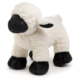 Uni-Toys - Lamm schwarz-weiß - 19 cm (Länge) - Plüsch-Schaf, Bauernhoftier - Plüschtier, Kuscheltier