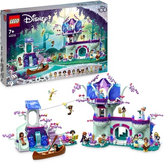 LEGO 43215 Disney Das verzauberte Baumhaus Set mit 13 Mini-Puppen, darunter Prinzessin Jasmine, ELSA und Anna, Belle, Geschenk Spielzeug für Kinder, Mädchen, Jungen ab 7 Jahren, 100 Jahre Disney