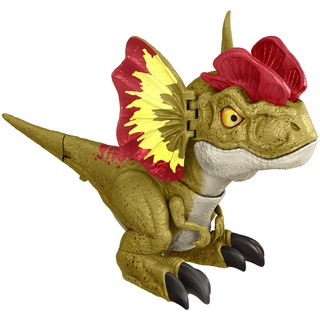 Jurassic World: Dominion Uncaged Rowdy Roars Dilophosaurus Interactive Electronic Dinosaur Figure with Motion Chomp & Sound Touch Response, Gift for Kids Ages 4 Years & Older