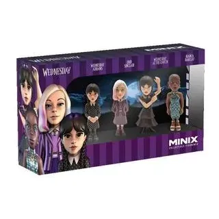 MIND0098 - Sammelfiguren: WEDNESDAY - 4PACK 7cm (Mittwoch mit Ding, Enid, Bia