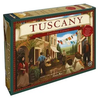 Feuerland Spiel, Familienspiel FEU63551 - Tuscany Essential Edition: Viticulture, ab 12..., Worker Placement bunt