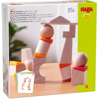 HABA - 3D-Legespiel SCHIEFE TÜRME - KUGELN 35-teilig