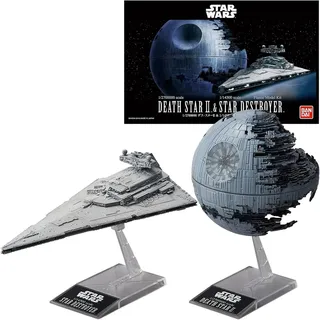 Bandai Modellbausatz Revell BAN01207 Star Wars - Death Star + Star Destroyer grau