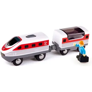 Hape Spielzeug-Eisenbahn Batteriebetriebenes Intercity-Zugset weiß