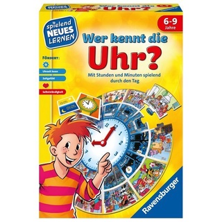 Ravensburger Verlag - Ravensburger 24995 - Wer kennt die Uhr? - Spielen und Lernen für Kinder, Lernspiel für Kinder ab 6-9 Jahren, Spielend Neues Lernen für 1-4 Spieler