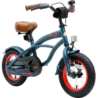 BIKESTAR Kinderfahrrad für Jungen ab 3-4 Jahre | 12 Zoll Kinderrad Cruiser | Fahrrad für Kinder Blau | Risikofrei Testen