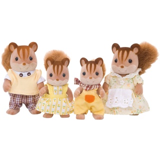 Sylvanian Families 4172 Walnuss Eichhörnchen Familie - Figuren für Puppenhaus, Mehrfarbig
