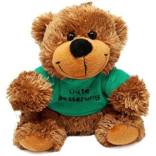 Plüschtiere Gute Besserung Sitzender Bär mit Türkisem Shirt ca. 17 cm, 1 Stück Teddybär