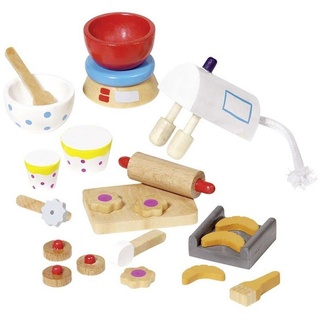 goki Puppen Accessoires-Set Backen, (22-tlg), aus Holz, mit Mixer, Schüssel und Kekse, für Puppenhaus