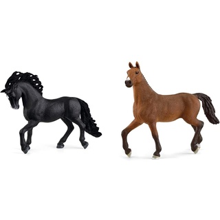 SCHLEICH 13923 Spielfigur - Pura Raza Española Hengst (Horse Club) & 13945 Spielfigur -Oldenburger Stute Horse Club, Mehrfarbig