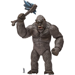 MonsterVerse Godzilla vs Kong 13-Zoll-Sammelfigur: Artikulierter Mega-Kong in Schwarz, mit Lichtern und Kampfgeräuschen, geeignet für Kinder ab 4 Jahren