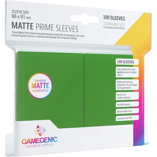 Gamegenic, Matte PRIME Sleeves Green, Sleeve color code: Gray