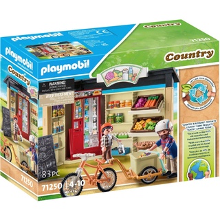 Playmobil® Konstruktions-Spielset 24-Stunden-Hofladen (71250), Country, teilweise aus recyceltem Material; Made in Germany bunt