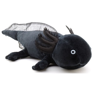Uni-Toys - Axolotl (schwarz) - 32 cm (Länge) - Plüsch-Wassertier - Plüschtier, Kuscheltier