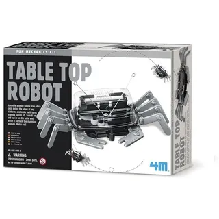 4M Fun Mechanics Kit: Tabletop Roboter, Farbe:Schwarz,Grau