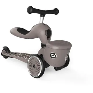 Scoot & Ride Highwaykick 1 Lifestyle 2in1 Kickboard/Scooter und Rutscher, Farbe: Brown Lines, für Kinder von 1 bis 5 Jahren, 96605