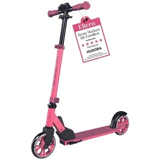 HUDORA Scooter Up 145 Junior - Hochwertiger & sicherer Kinder Roller ab 3 Jahre - Zusammenklappbarer City Roller mit 145 mm Rollen - Höhenjustierbarer Scooter für Jungen & Mädchen bis 60 kg