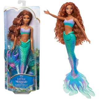 Mattel Disney Arielle Puppe - Die kleine Meerjungfrau, inspiriert vom Film The Little Mermaid, Meerjungfrau Spielzeug, beweglich, Disney Geschenke, Spielzeug ab 3 Jahre, HLX08