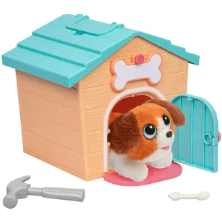 Little Live Pets Spielset mit Plüschwelpe & Hundehütte. Überraschende Enthüllung! Baue die Hütte, überlege dir einen Namen und Lass Dich ÜBERRASCHEN! EIN Welpe ist da! Welcher Wird es Sein?